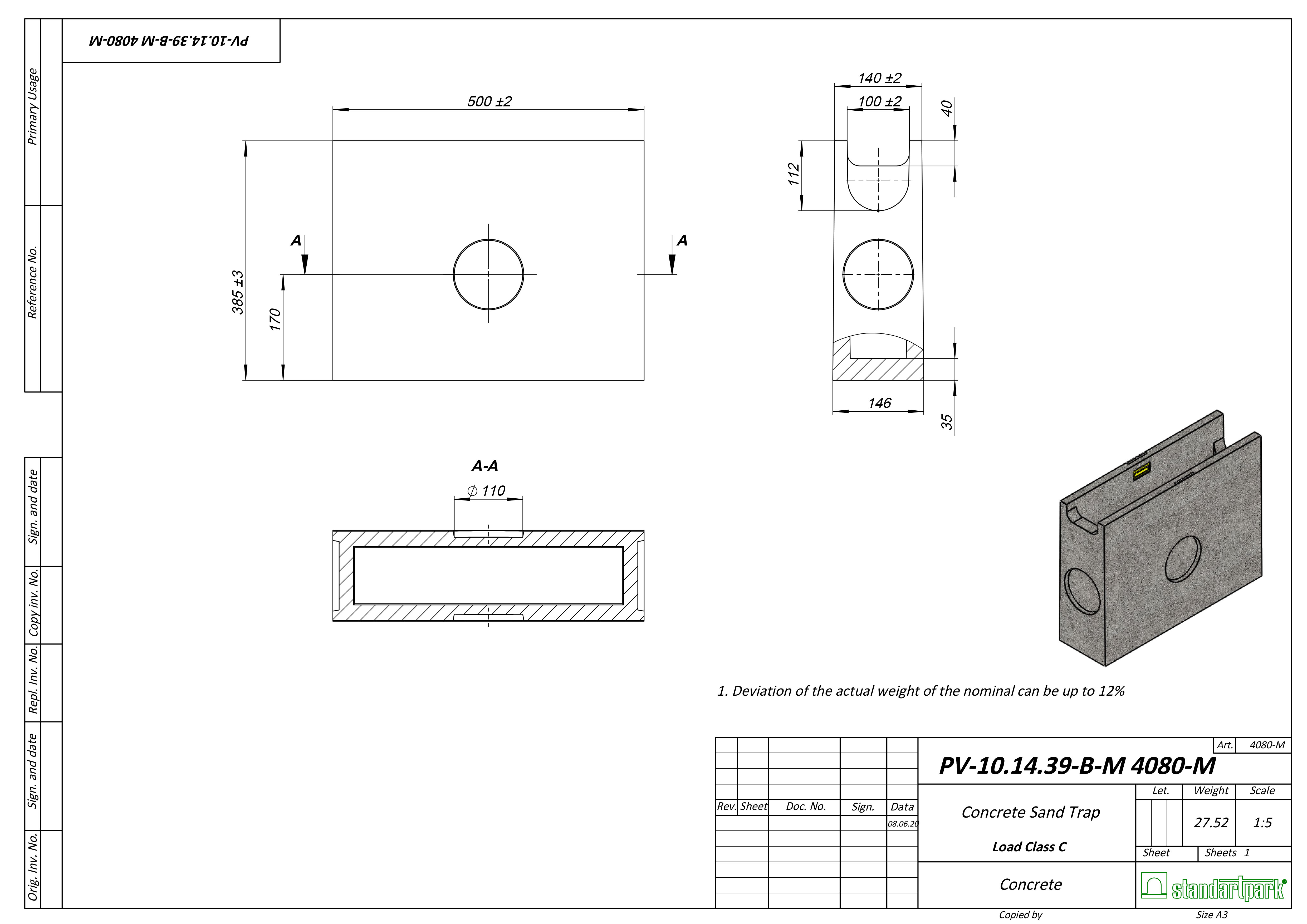 betonova-vpust-vodaland-base-c250-s-litinovou-mrizi-500-x-140-x-390-mm